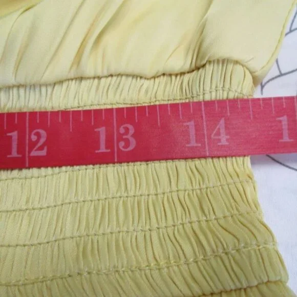 SAM EDELMAN Sleeveless Tiered Blouson Dress-Size 10-Banana NWT - Picture 11 of 14